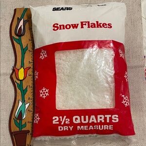 Sears Red and White Snow Flakes Holiday Decor